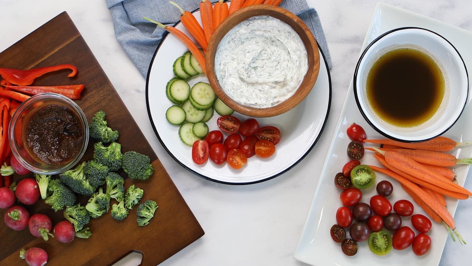 Video 3 Ingredient Dips Paired With PA Veggies Dish Works