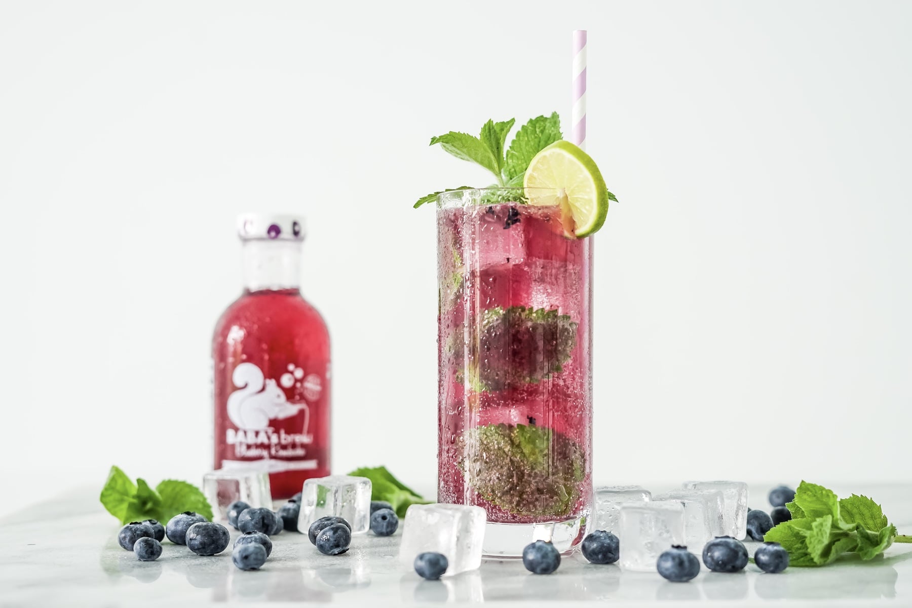 Blueberry Kombucha Mojito HERO