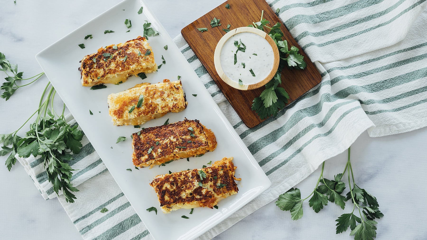 Buffalo Chicken Grilled Cheese with Cauliflower Crust HERO