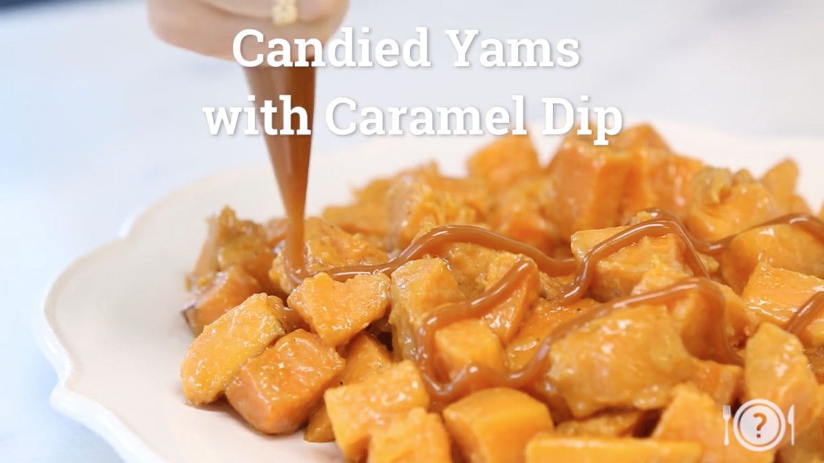 Video Candied Yams with Caramel Dip Dish Works