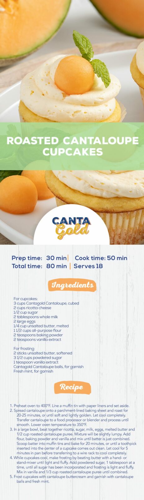 CantaGold_PinterestPinPinterest_Roasted Cantaloupe Cupcakes