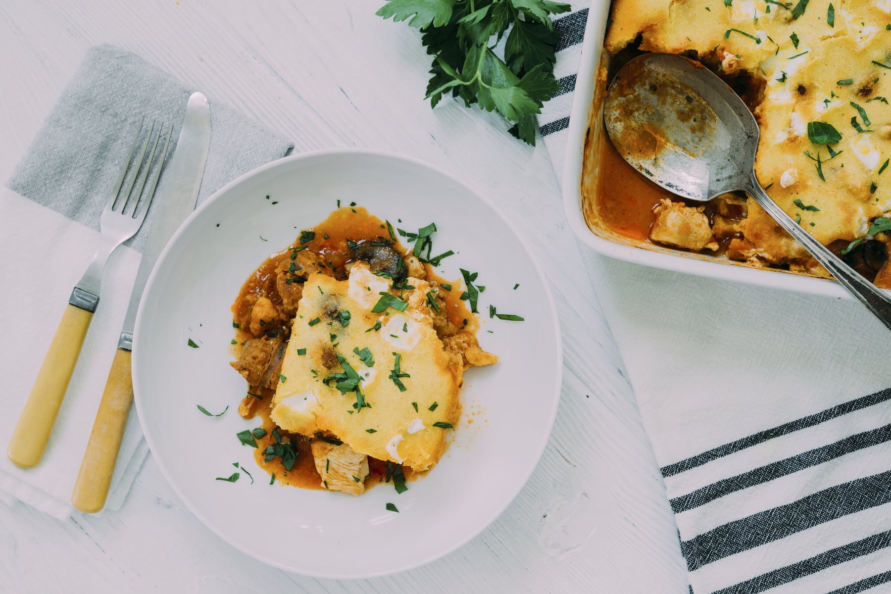 Chicken Chorizo Cornbread Bake HERO