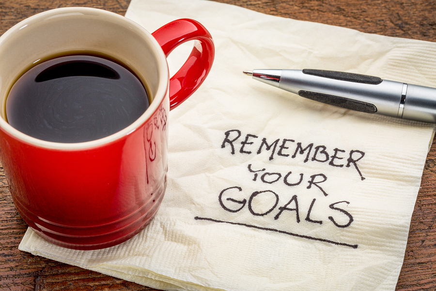 remember your goals and coffee mug