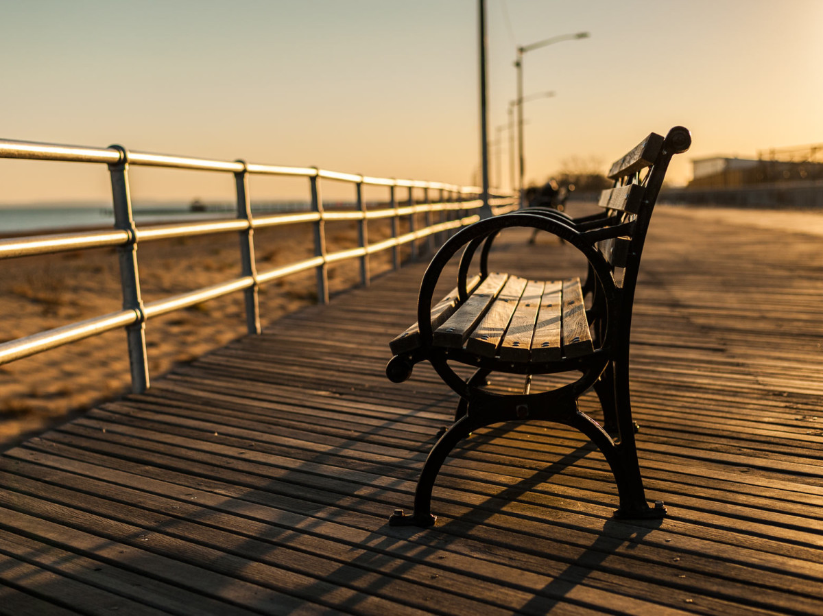 bench at the beach