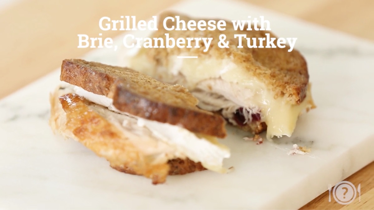 Video Grilled Cheese with Brie, Cranberry + Turkey Dish Works