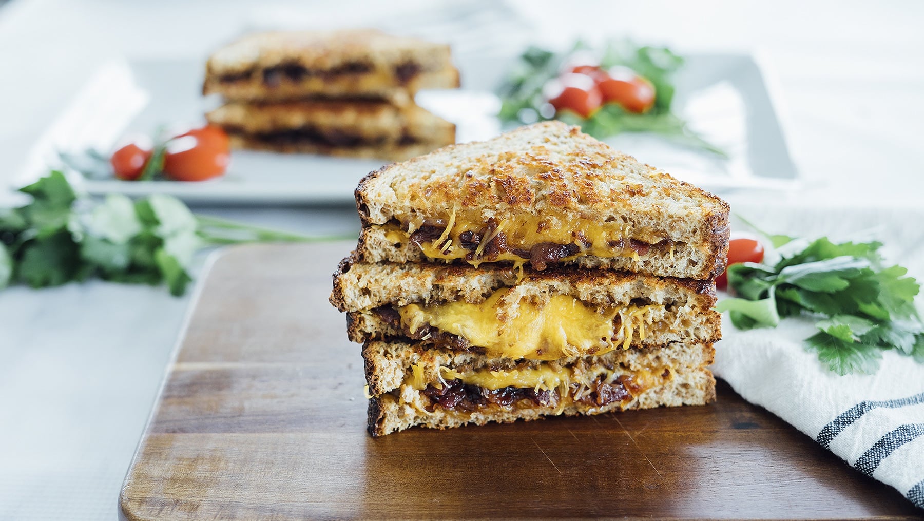 Grilled Cheese with Savory Bacon Jam HERO