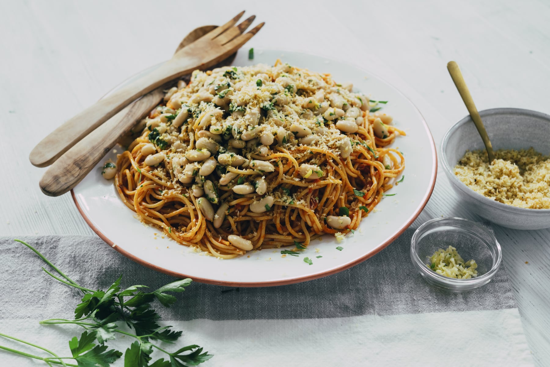 Herbed White Bean Anchovy Spaghetti HERO