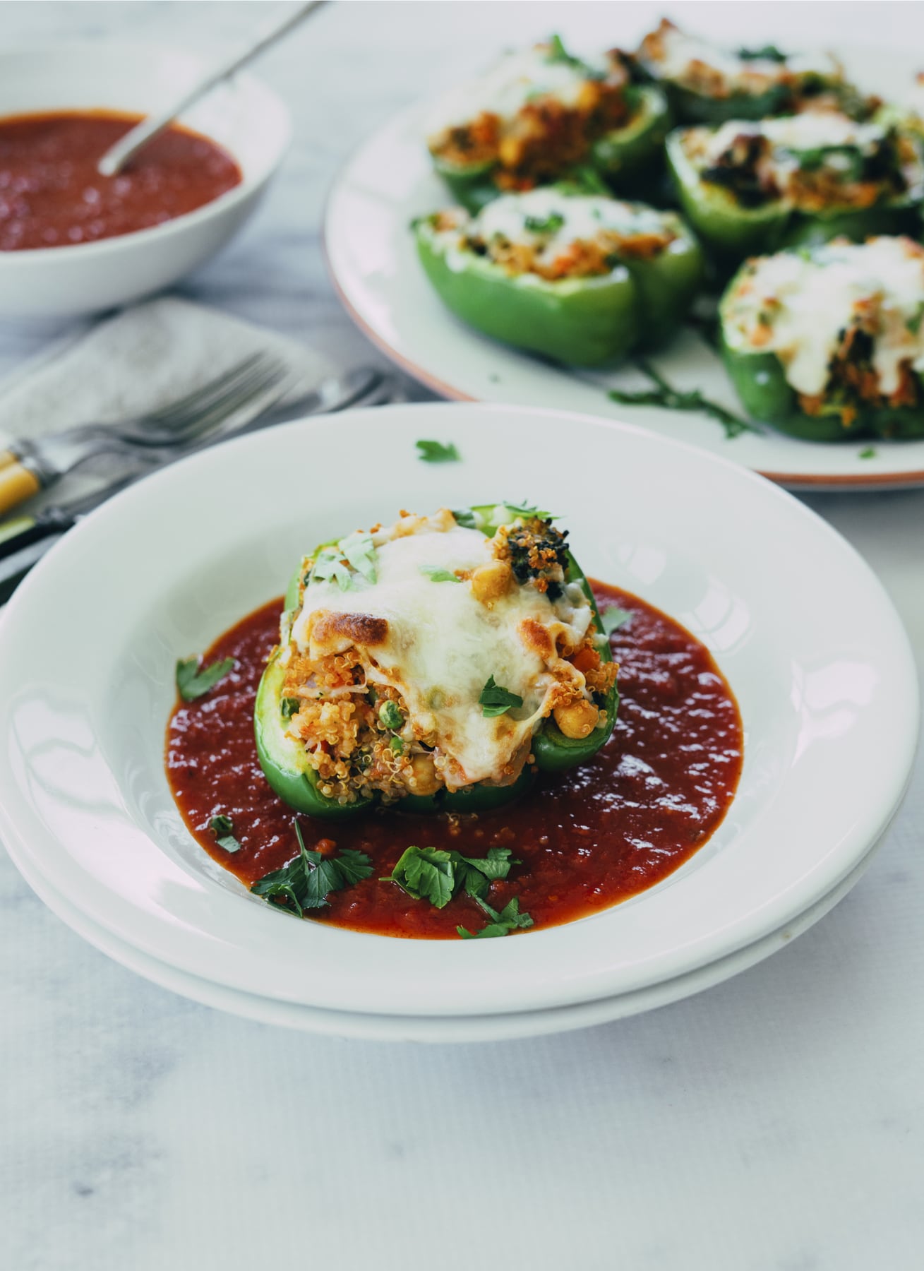 Italian Quinoa Stuffed Peppers HERO