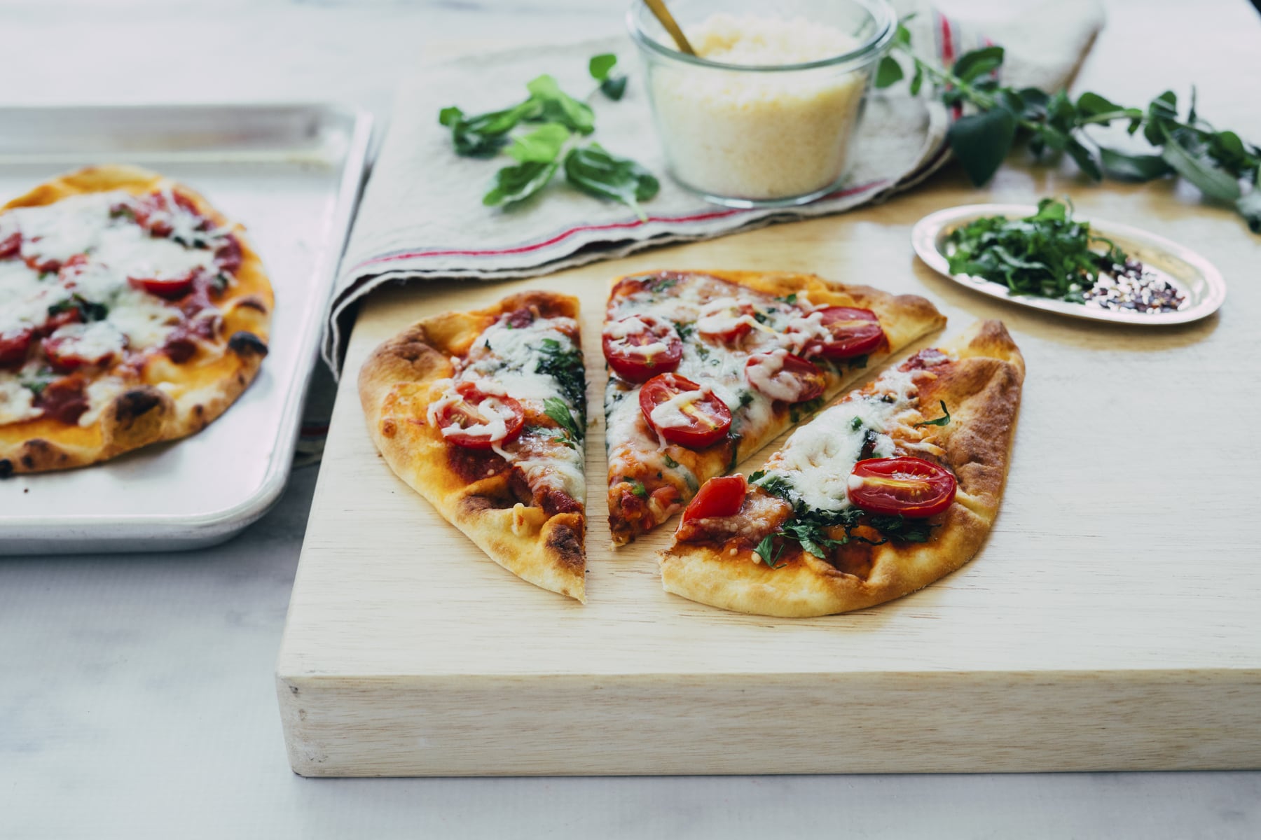 Naan Margherita Flatbread HERO