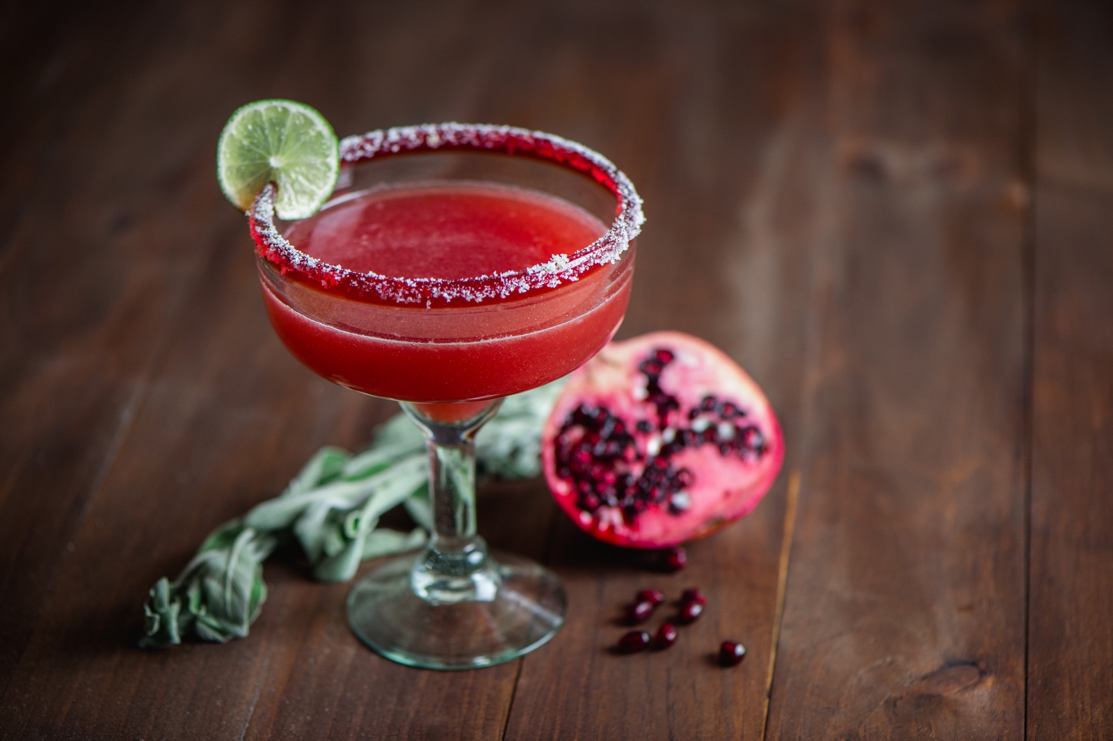 Pomegranate, Sage and Jalapeño PA Wine Margarita