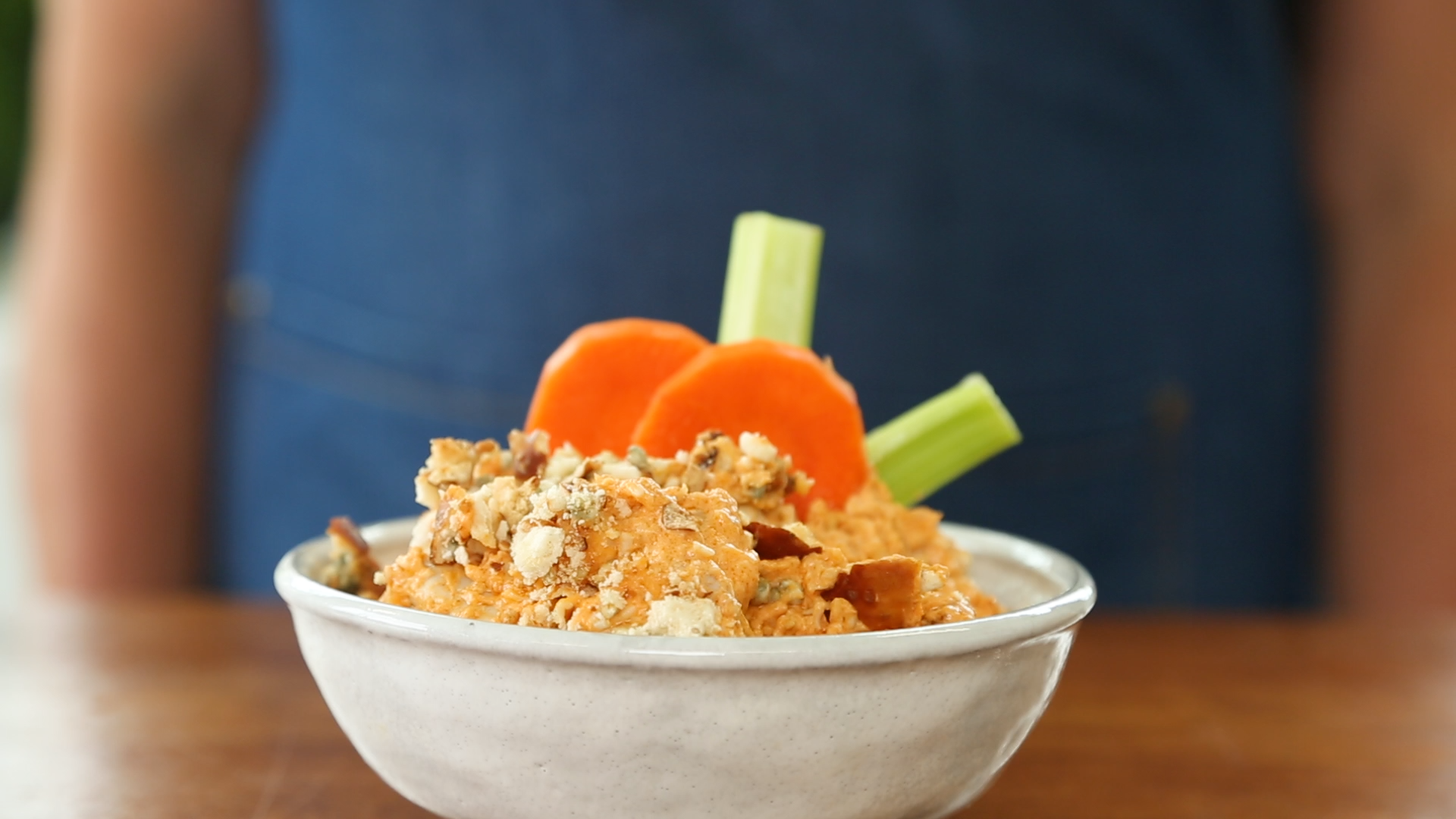Video PretzelCrusted Buffalo Chicken Dip Dish Works