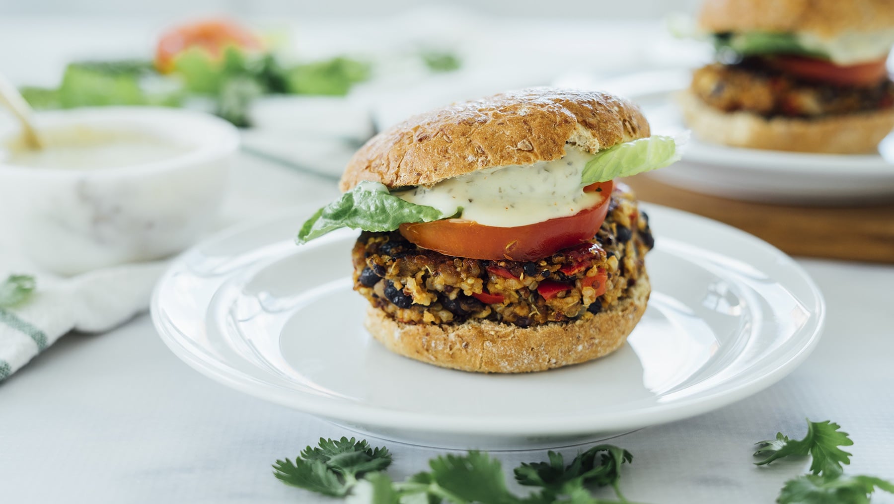 Recipe: Veggie Quinoa + Black Bean Burger - Dish Works