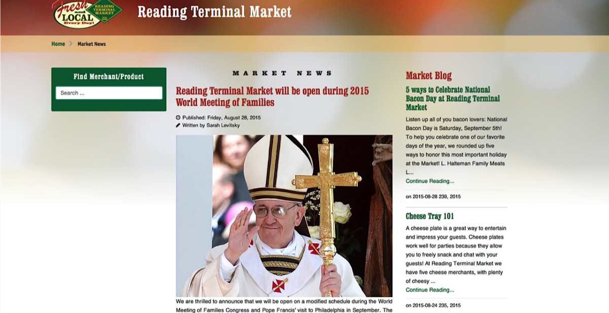 Reading Terminal Market blog
