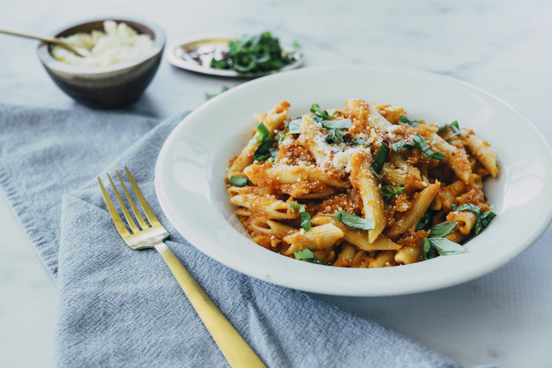 Roasted Butternut Squash Penne Vodka HERO