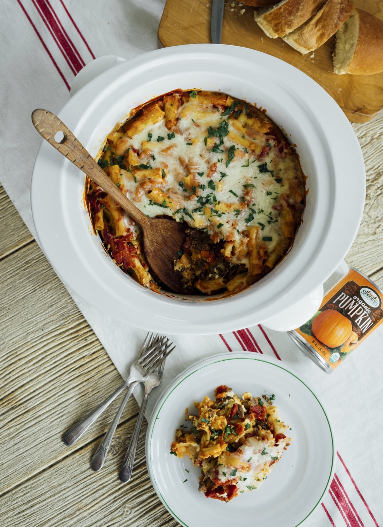 Slow Cooked Baked Ziti with Pumpkin Ragu HERO