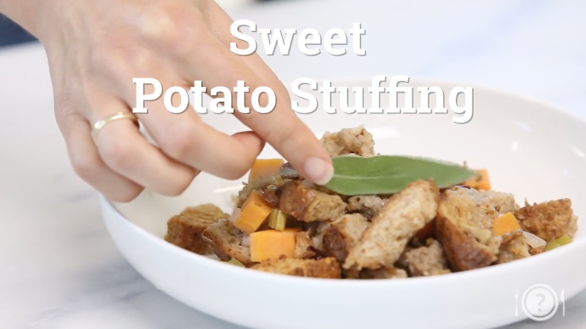 Video Sweet Potato Stuffing Dish Works