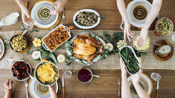 Thanksgiving Dinner Overhead