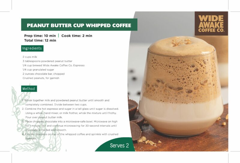 WideAwake_ShelfTalker_Peanut Butter Cup Whipped Coffee