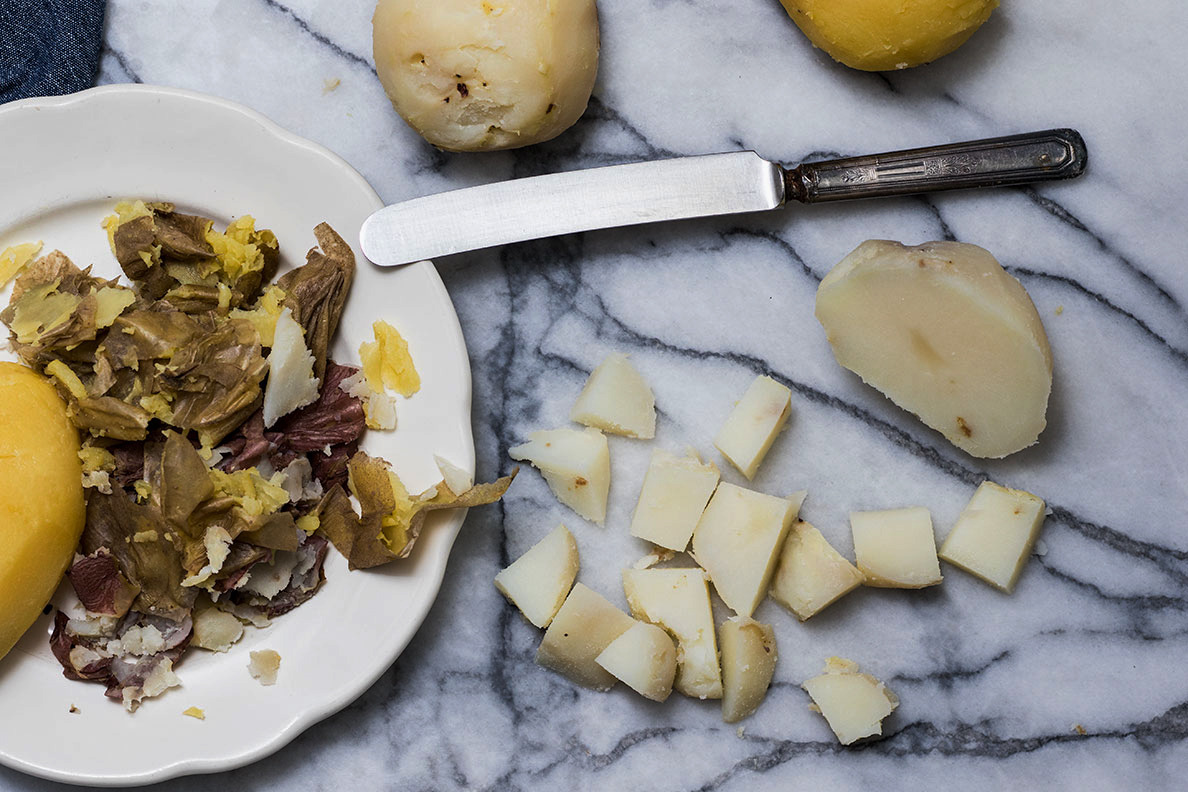 cooking potatoes